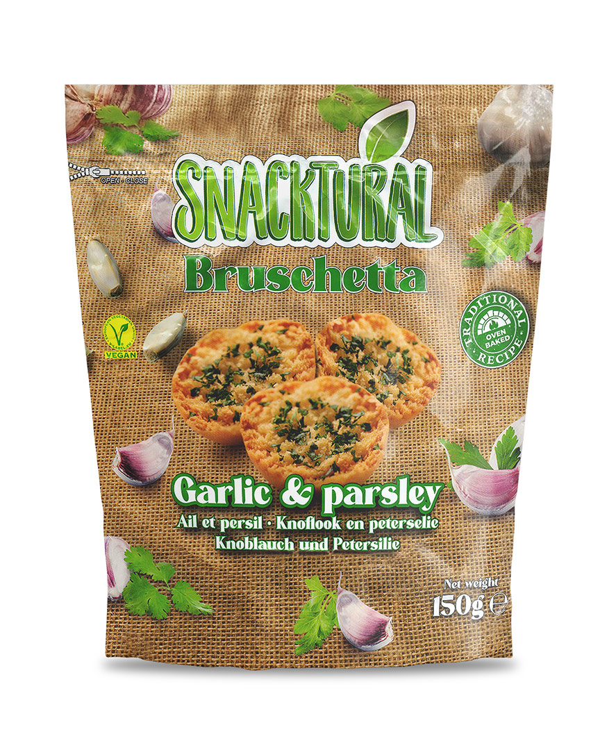 SNACKTURAL BRUSCHETTA GARLIC AND PARSLEY